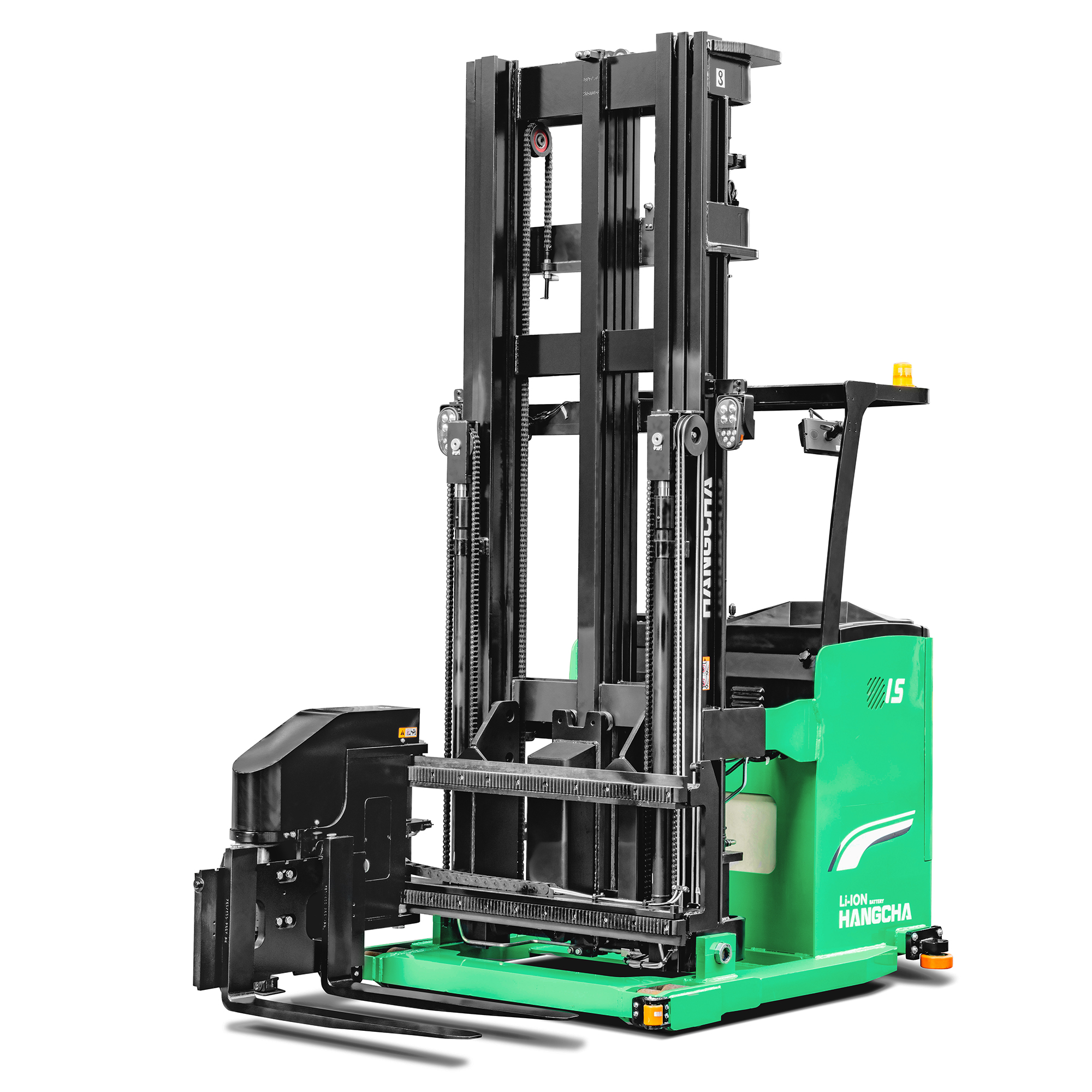 杭叉A系列人下行站驾式三向堆垛车